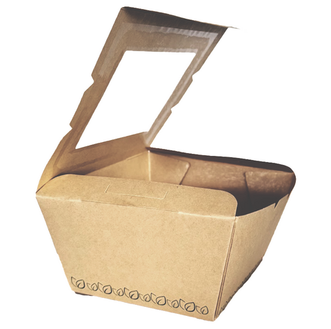 Caja Compostable de Cartón Con Ventana de PLA 65''