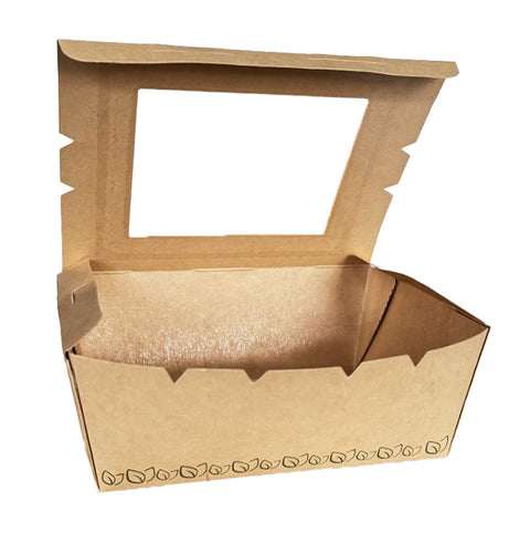 Caja Compostable de Cartón Con Ventana de PLA 65''
