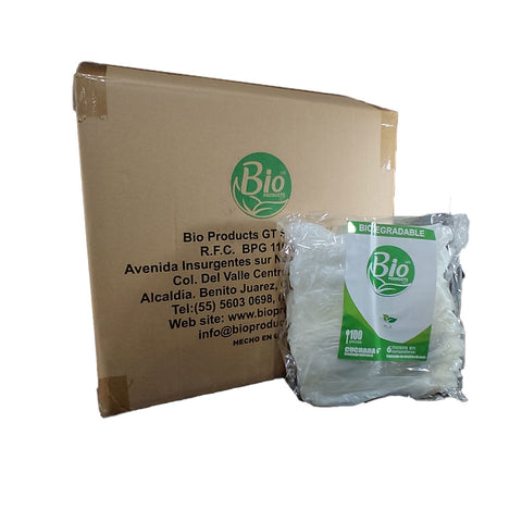 Cuchara 6" PLA Compostable estuchado individual