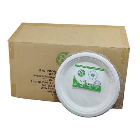 Plato Redondo Compostable 9″