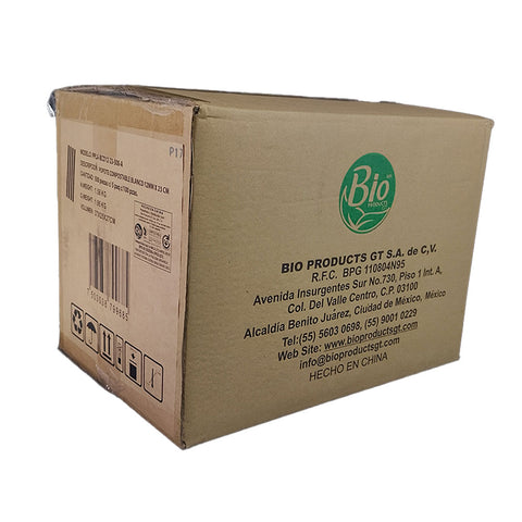 Popote Compostable Blanco 12 mm x 23 cm
