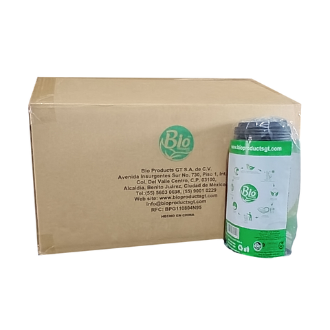 Tapa Compostable para Bebida Caliente Negra 10-16 oz