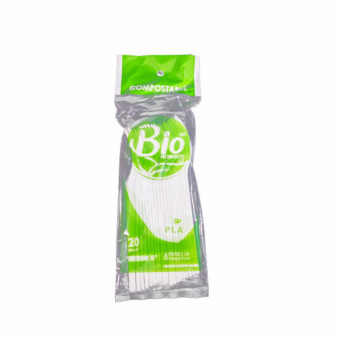 Tenedor biodegradable de PLA 6″