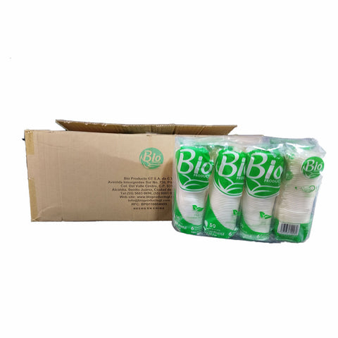 Tapa Blanca Compostable de PLA para Vaso Soufle de 2 oz
