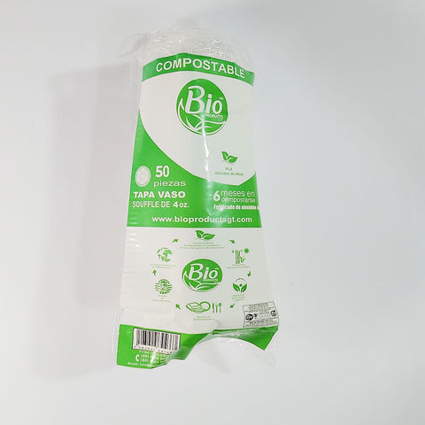 Tapa Compostable de PLA de 4oz