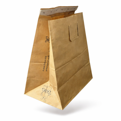Bolsa Grande de Papel Kraft con Asa Impermeable