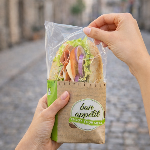 Bolsa Snack de Papel para Panini 21.5×7.5 cm