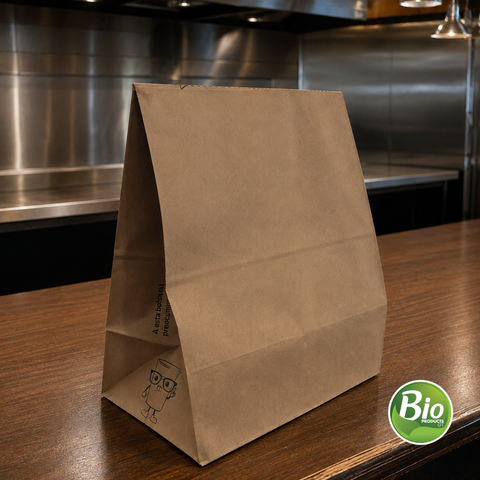 Bolsa Mediana sin Asa de Papel Kraft Impermeable