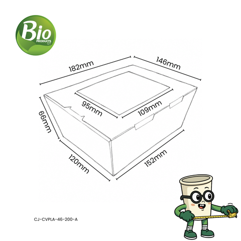 Caja de Cartón con Ventana de PLA Mediana 46"