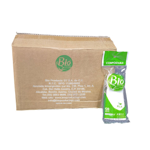 Cuchara Compostable de PLA 6″