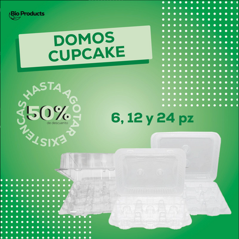Domo PLA Compostable para 6 Cupcakes