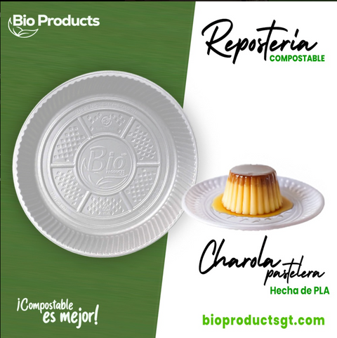 Charola Blanca para Pastel de PLA