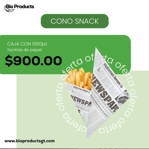 Cono Snack de Papel para alimentos