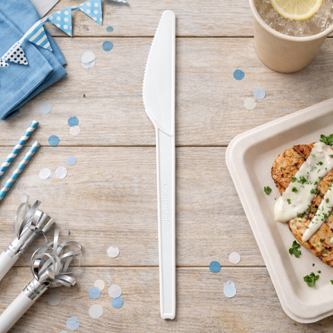 Cuchillo Compostable de PLA 7″