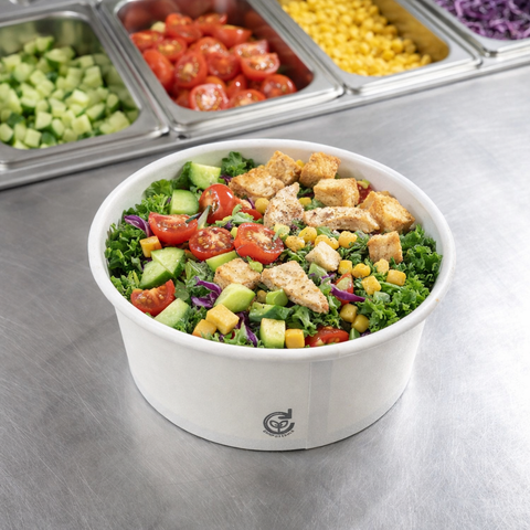 Bowl Ensaladera 16 oz para Comida para Llevar | Contenedor de Papel con PLA Bio Products