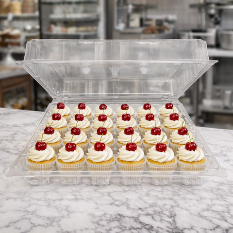 Contenedor Domo para 24 Cupcakes de PLA