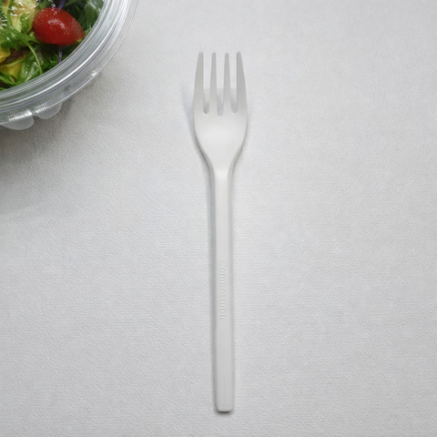 Tenedor Compostable de PLA 6"