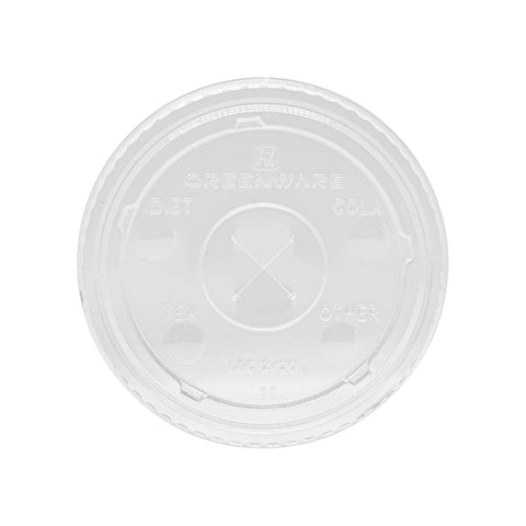 Tapa Biodegradable Compostable para Vaso, plana, 12-20 oz