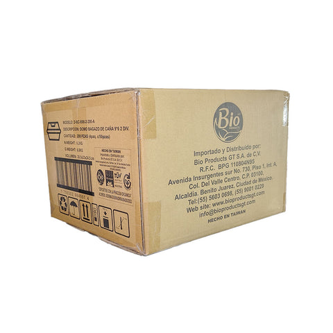 Contenedor Domo Bagazo de Caña 9×6” sin División