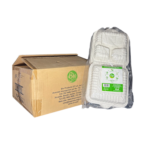 Domo Biodegradable Fécula de Maíz  8x8  3 Div.