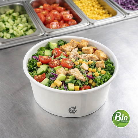 Bowl Ensaladera Compostable 16 oz de Papel+PLA