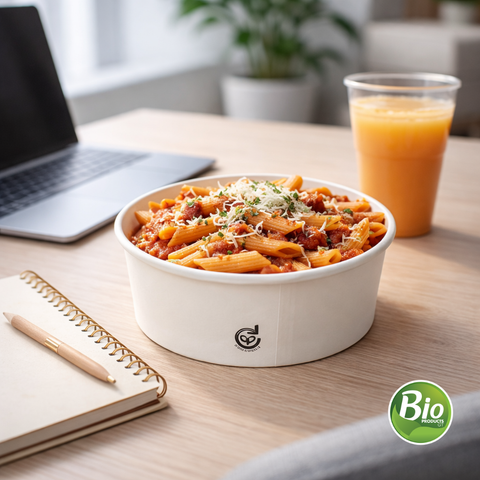 Bowl Ensaladera Compostable 32 oz Papel+PLA