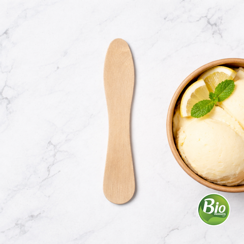 Cucharita de Madera para Helado 7.5 cm