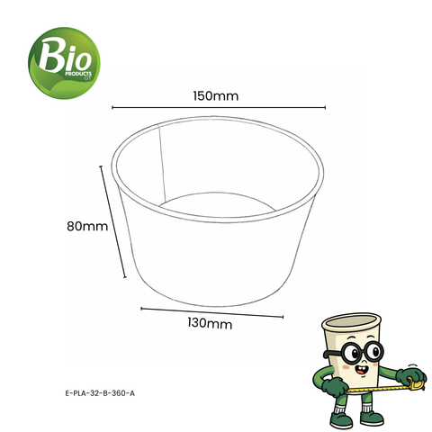 Bowl Ensaladera de Papel + PLA 32 oz