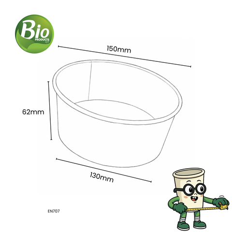 Bowl Ensaladera de Papel + PLA 24 oz