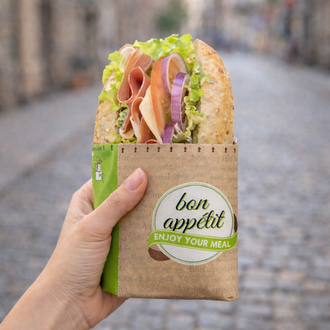 Bolsa Snack de Papel para Panini 21.5×7.5 cm