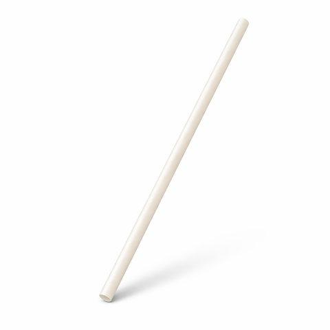 Popote de Papel Blanco 21 cm x 6 mm