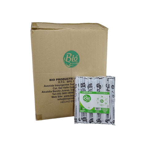 Popote Compostable Negro 15 cm x 6 mm