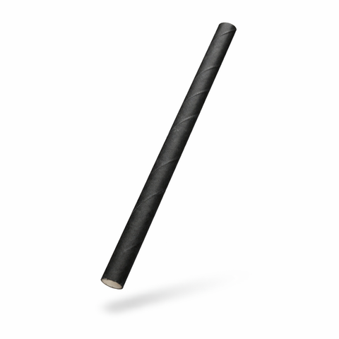 Popote de Papel Negro 15 cm x 6 mm