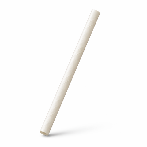 Popote de Papel Blanco 21 cm x 8 mm