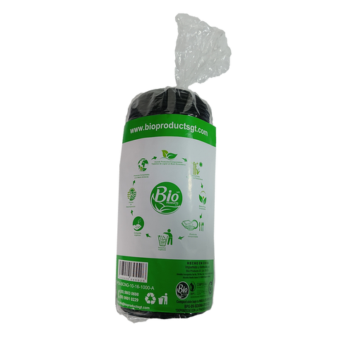 Tapa Compostable para Bebida Caliente Negra 10-16 oz