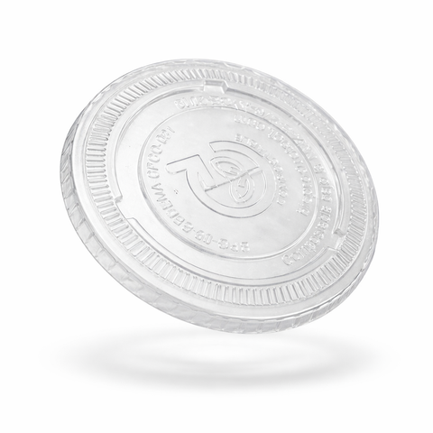 Tapa Transparente de PLA para Vaso 12-20 oz con Orificio