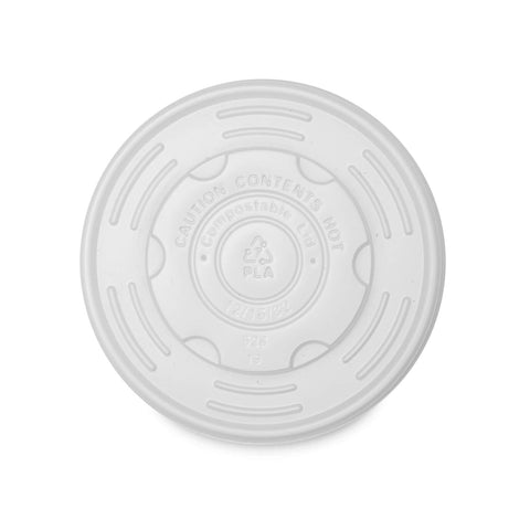 Tapa contenedor para sopas, salsas y helados Bowl Compostable de PLA para 12 a 32 oz