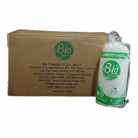 Tapa PLA para Vaso Compostable 10 a 16 oz abre y cierra