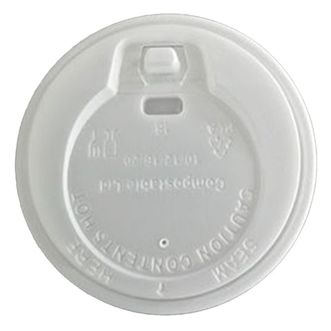 Tapa PLA para Vaso Compostable 10 a 16 oz abre y cierra