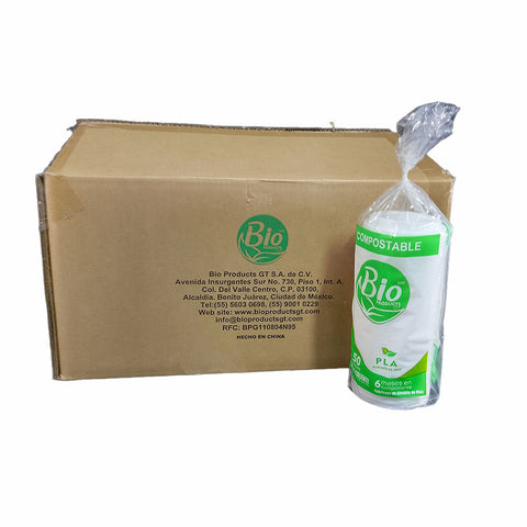 Tapa PLA para Vaso Compostable 10 a 16 oz