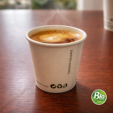 Vaso de Papel + PLA para Bebida Caliente 4 oz