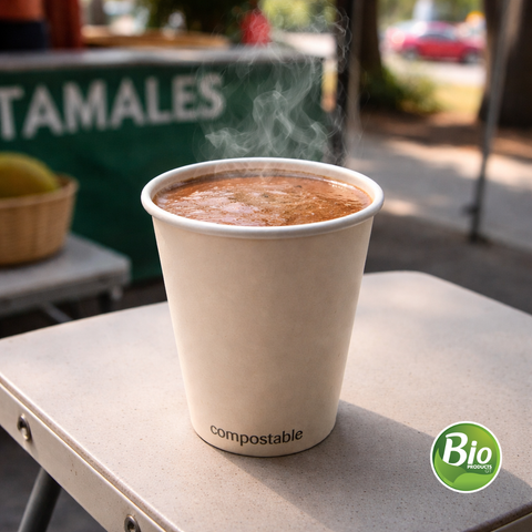 Vaso de Papel + PLA para Bebida Caliente 8 oz
