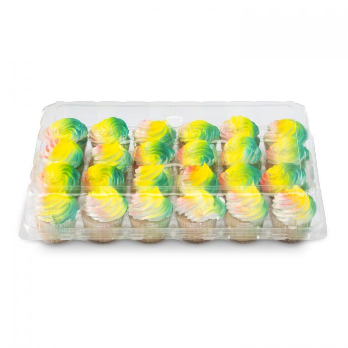 Contenedor Domo PLA Biodegradable para 24 Cupcakes